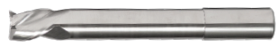 1/8" Spoon Cutter - Center Cut. Single End with 38 Degree Helix. Shank OD 1/8" - LOC 3/16" - OAL 3" - 3 Flutes for Aluminum & non-ferrous machining. Uncoated