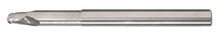  3/16" End Mill Single End Ball. Long Reach. Shank OD 3/16" LOC 3/8" OAL 3" - 2 Flutes Uncoated