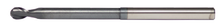  1" End Mill Single End Ball. Long Reach. Shank OD 1" LOC 1-1/4" OAL 6" - 2 Flutes AlTiN Coated