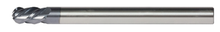  1" End Mill Single End Ball. Long Reach. Shank OD 1" LOC 1-1/2" OAL 6" - 4 Flutes AlTiN Coated