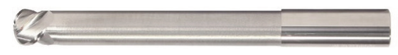 1" End Mill Single End Ball. Extra Long Reach. Shank OD 1" LOC 1-1/4" OAL 10" - 4 Flutes Uncoated