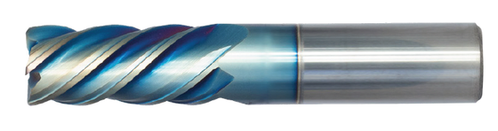 3/8" End Mill Single End Square; Flute Length 1" OAL 2-1/2" - 5 Flutes Sky Coat - Hot Mill