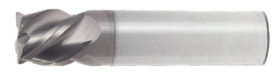 5/16" Stub End Mill Single End Square; Flute Length 3/8" OAL 2" - 4 Flutes AlTiN Coated - Hot Mill