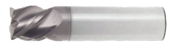 13/16" Stub End Mill Single End Square; Flute Length 1" OAL 3" - 4 Flutes AlTiN Coated - Hot Mill