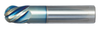 9/16" Stub End Mill Single End Ball Nose; Flute Length 1" OAL 3" - 5 Flutes Sky Coat - Hot Mill