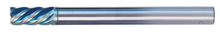  1/4" End Mill Long Reach Single End Square; Flute Length 3/4" OAL 4" - 5 Flutes Sky Coat - Hot Mill