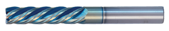 1/4" End Mill Variable Single End; Flute Length 1-1/8" OAL 3" - 5 Flutes Sky Coat - Hot Mill