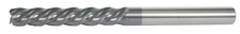  3/16" End Mill Variable Single End; Extra Long; Flute Length 1-1/8" OAL 3" - 4 Flutes AlTiN - Hot Mill