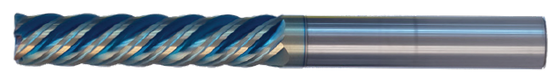 3/4" End Mill Variable Single End; Extra Long; Flute Length 3" OAL 6" - 5 Flutes Sky Coat - Hot Mill