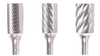 3/32" SA Shape Carbide Burr. Single Cut Cylinder without End Cut. LOC 3/8" Shank OD 3/32" OAL 1-1/2" - Uncoated