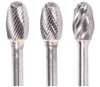 1/2" SE Shape Carbide Burr. Double Cut Oval Shape. LOC 7/8" Shank OD 1/4" OAL 6-1/2" - Uncoated