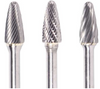 7/16" SF Shape Carbide Burr. Single Cut Ball Nosed Tree. LOC 1" Shank OD 1/4" OAL 2-3/16" - Uncoated