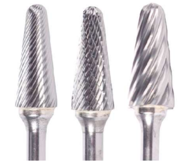 5/8" SL Shape Carbide Burr. Single Cut Ball Nosed Cone. LOC 1-3/16" Shank OD 1/4" OAL 2-3/8" - Uncoated