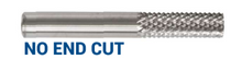  3/8" Burr - No End Cut. Flute Length 1" Shank OD 3/8" OAL 2-1/2" - Uncoated