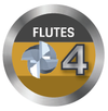 19/32" End Mill Single End Square. Flute Length 1-1/4" - OAL 3-1/2" - 4 Flutes TiN Coated